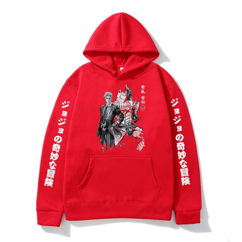 Unisex Anime Jojo Kira Yoshikage Pullover Hoodie