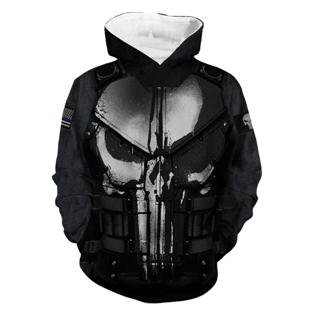 Unisex Punisher 3D Printed Casual Cosplay Hoodie