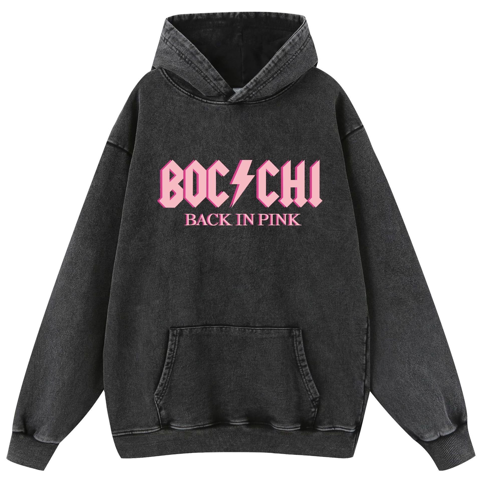 Retro Anime Pattern Washed Cotton Hoodie