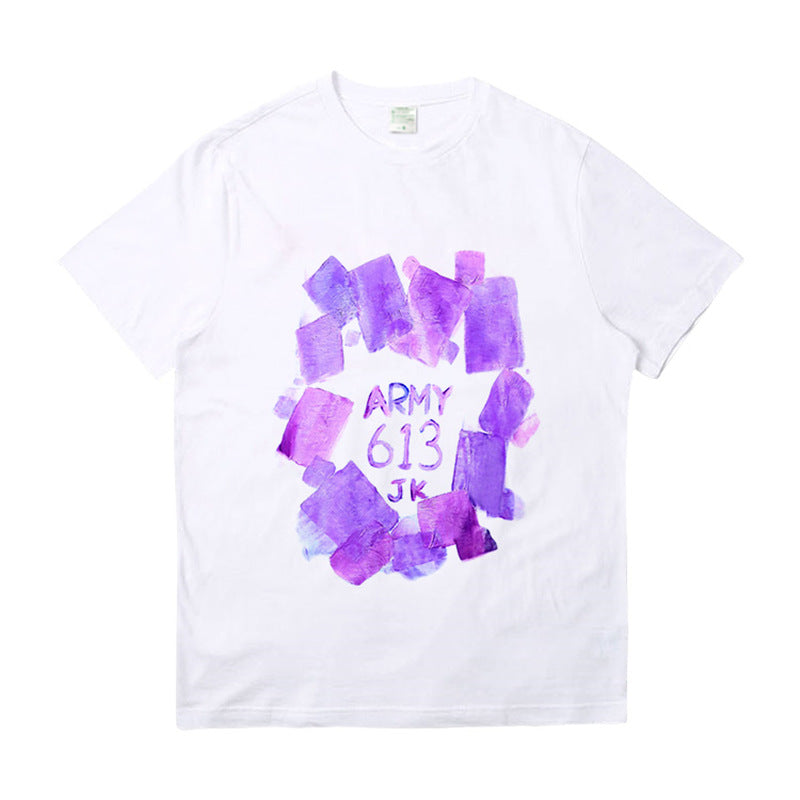 Unisex Kpop Graffiti Short-sleeved T-shirt