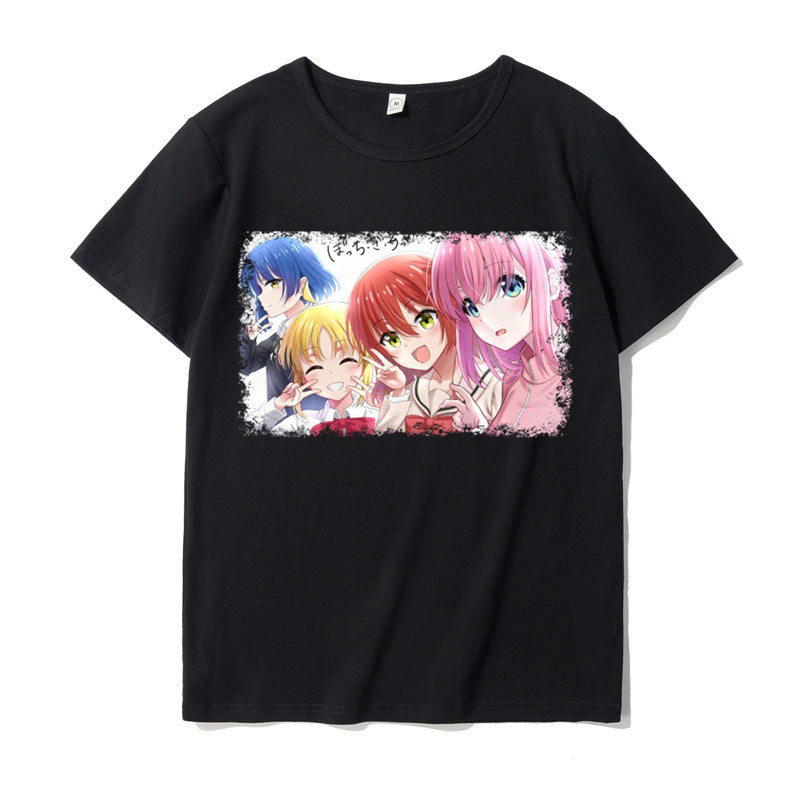 Bocchi Anime Cos Short Sleeve T-Shirt