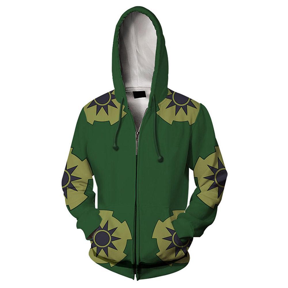 Unisex Pirate King Digital Printed Cos Zipper Hoodie