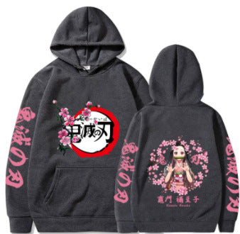 Casual Anime Graphic Print Pullover Hoodie