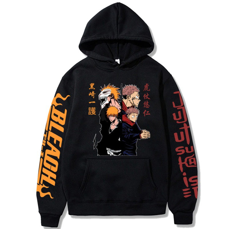 Men's Anime Pattern Print Pullover Hoodie