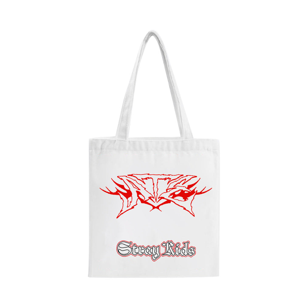 Kpop Logo Zipper Canvas Bag