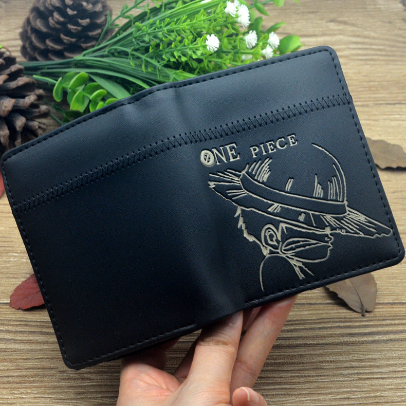 Cool Anime Black Zipper Wallet