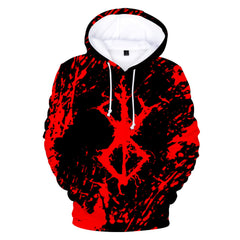 Men's Casual Anime 3D Printed Pullover Hoodie