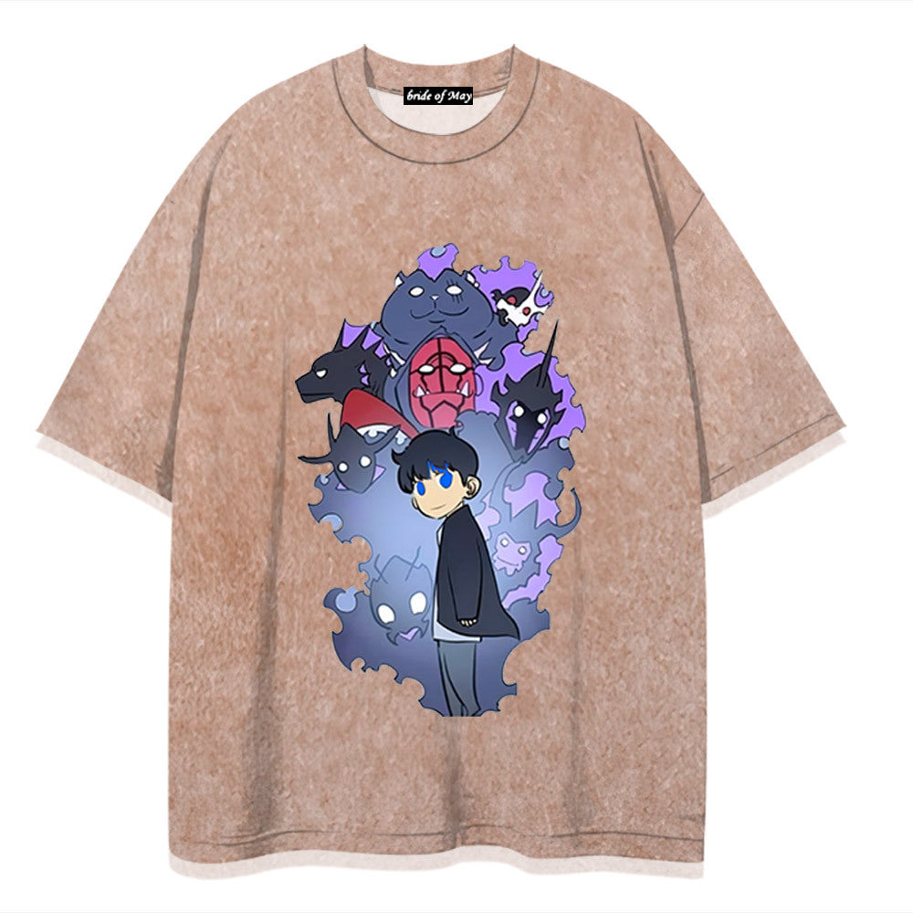 Retro Trendy Anime Short-sleeved T-shirt