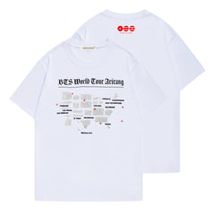 BANGTAN TOUR Short-sleeved Cotton T-shirt