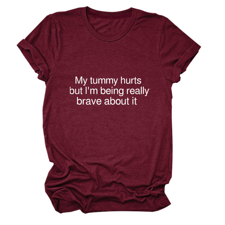 My Tummy Hurts Crew Neck T-Shirt