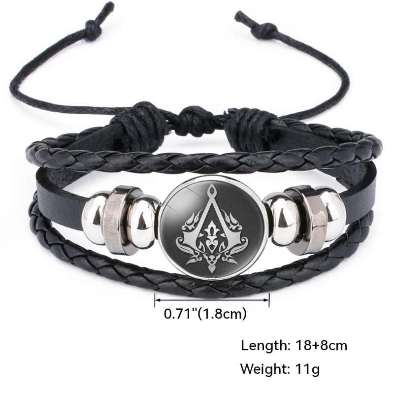 Game Multi-layer Woven Cowhide Bracelet