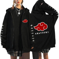 Unisex Anime Trendy Zipper Casual Hoodie