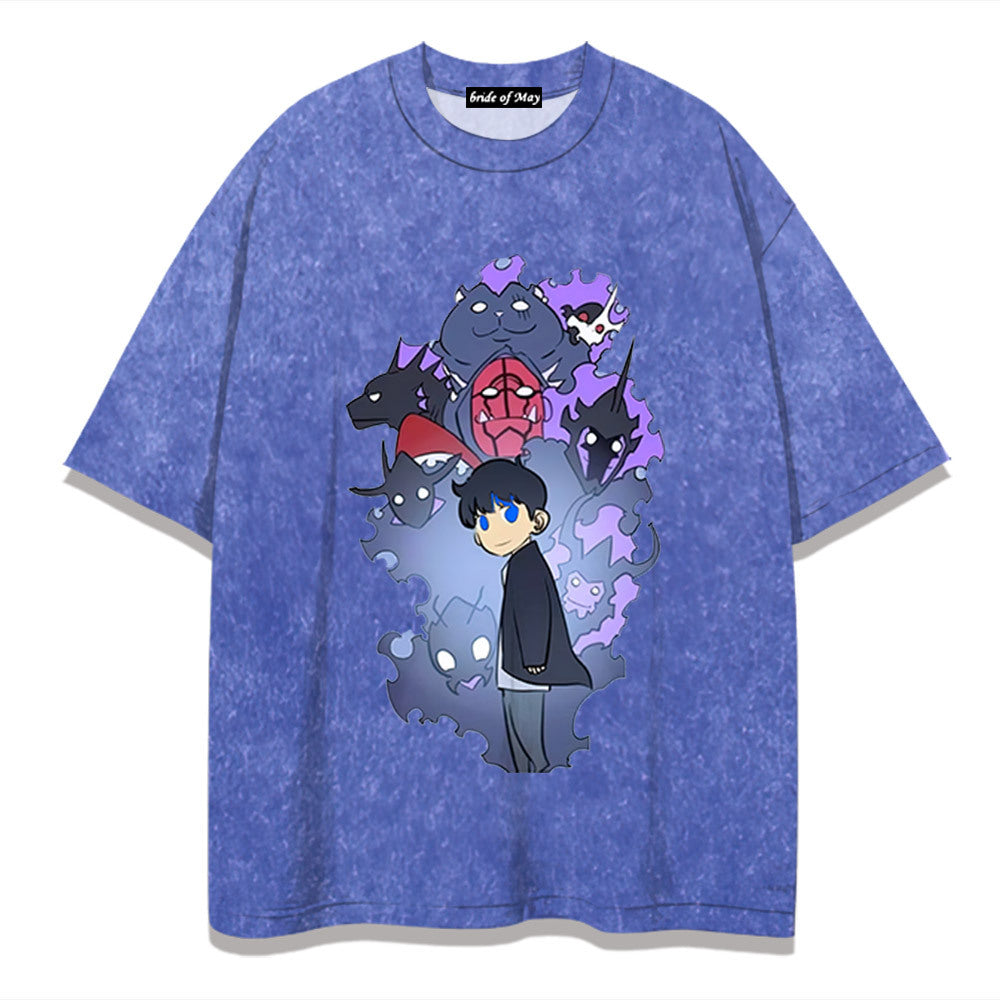 Retro Trendy Anime Short-sleeved T-shirt