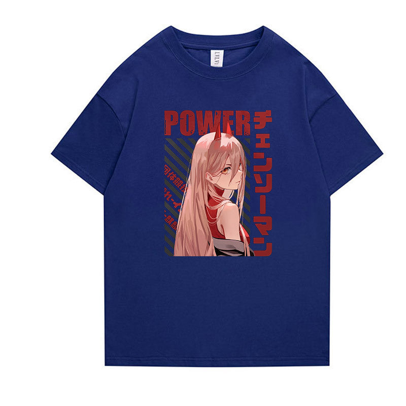 Unisex Anime Graphic Print Short-sleeved T-shirt