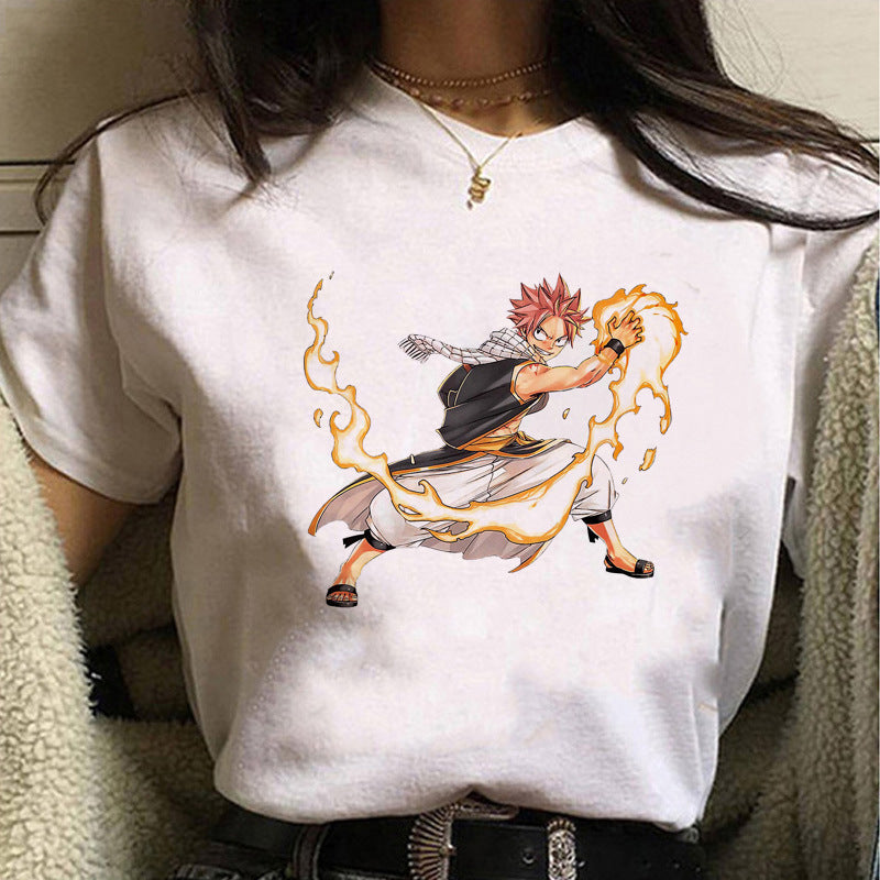 Casual Women's Wanted Luffy Printed White T-Shirt