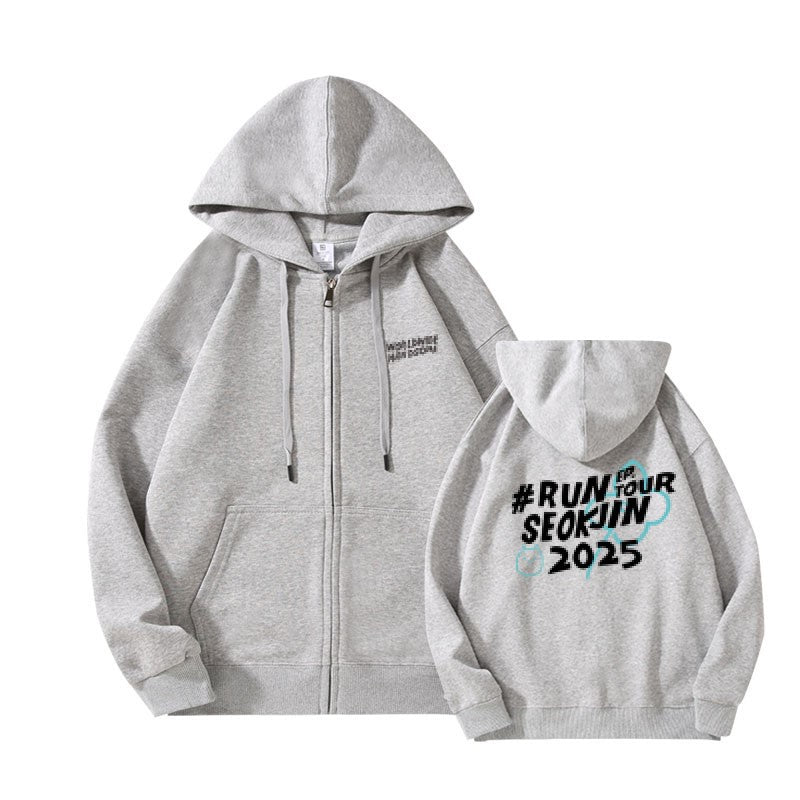 RUNSEOKJIN Printed Loose Hoodie Jacket