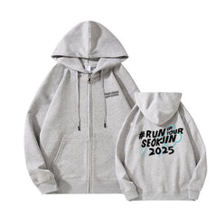 RUNSEOKJIN Printed Loose Hoodie Jacket