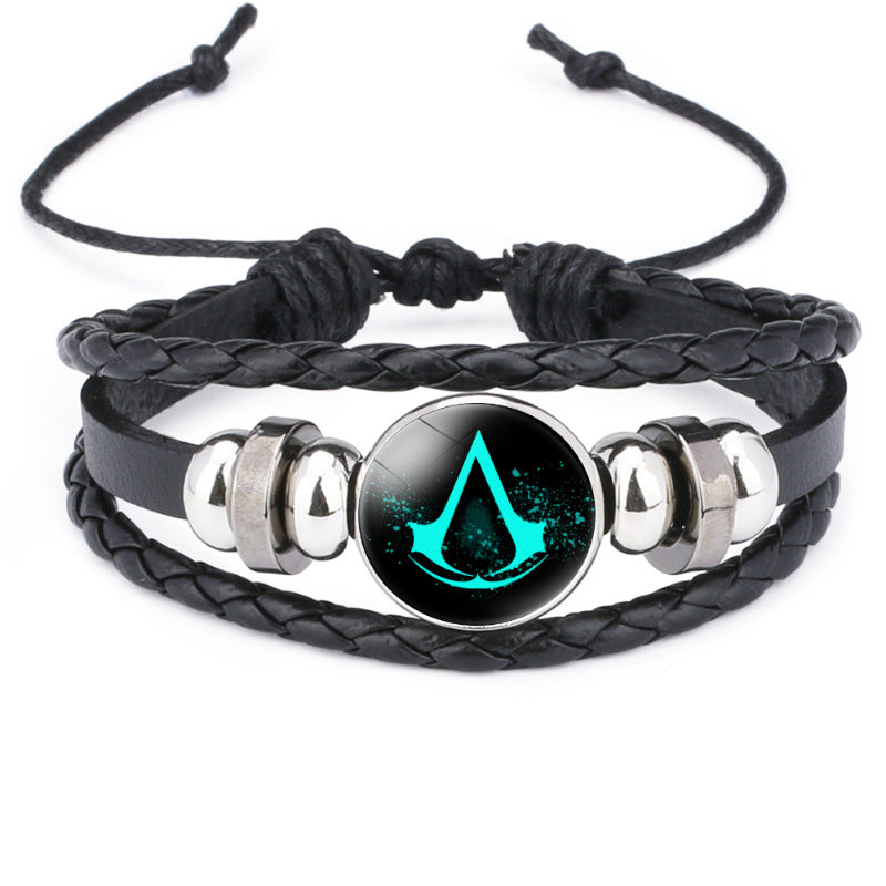 Game Multi-layer Woven Cowhide Bracelet