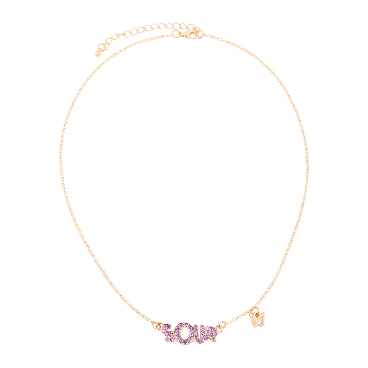 Casual GUTS/SOUR Letter Pendant Necklace