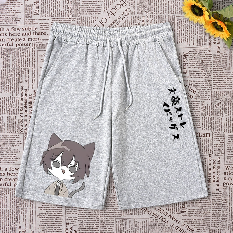 Casual Anime Logo Loose Shorts