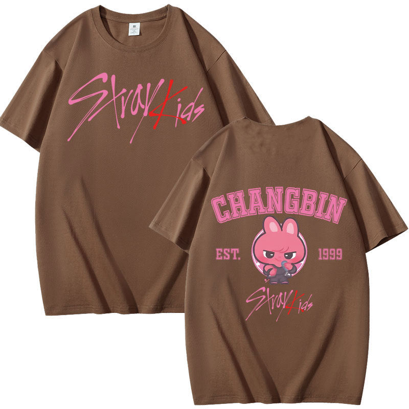 KPOP Letter Print Summer Short-sleeved T-shirt