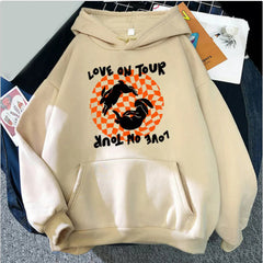 Casual Harry LOVE ON TOUR Letter Graphic Loose Hoodie