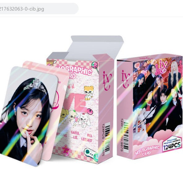 124pcs KPOP Holographic Cards