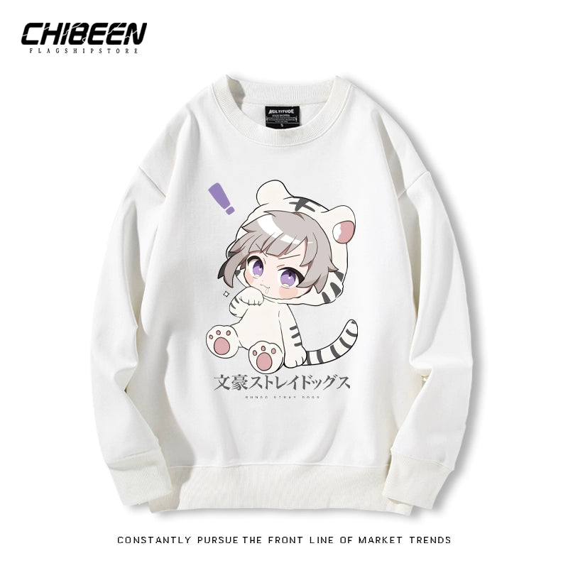 Cute Anime Pattern Crew Neck Sweatshirt