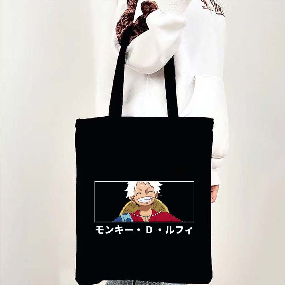 Luffy Printed Canvas Shoulder Tote Bag