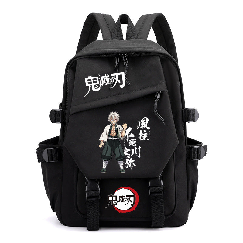 Retro Anime Printed School Backpack