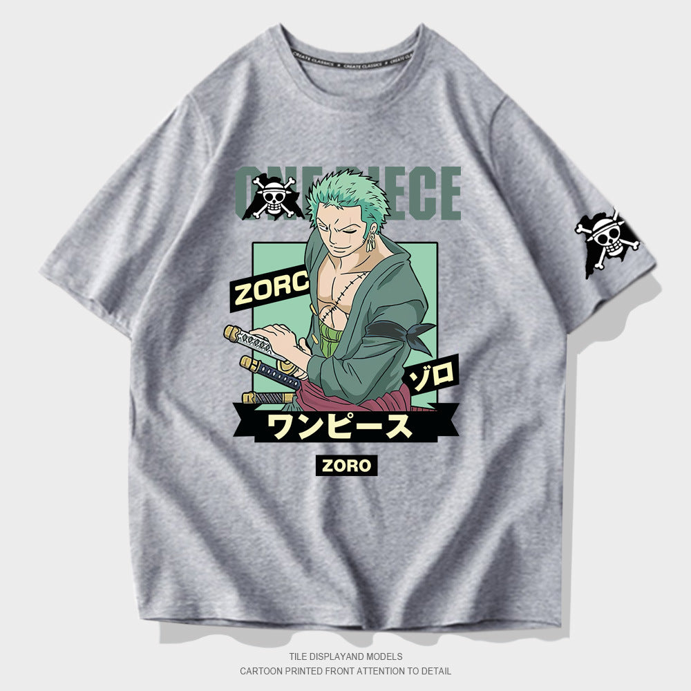 Unisex Zoro Cotton Loose Short-sleeved T-shirt