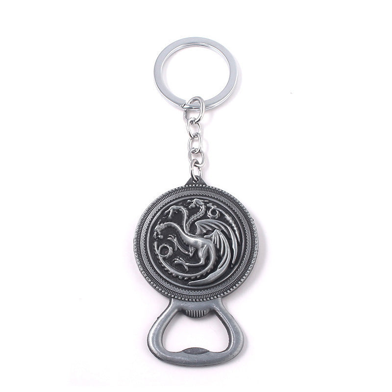 Dragon Wolf Bottle Opener Keychain Pendant