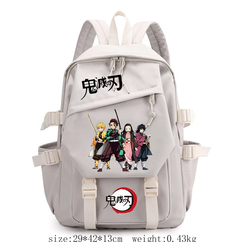 Retro Anime Printed School Backpack