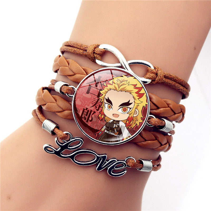 Casual Anime Brown Braided Rope Bracelet