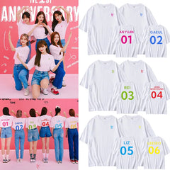 IVE 1st Anniversary Letter Round Neck T-shirt