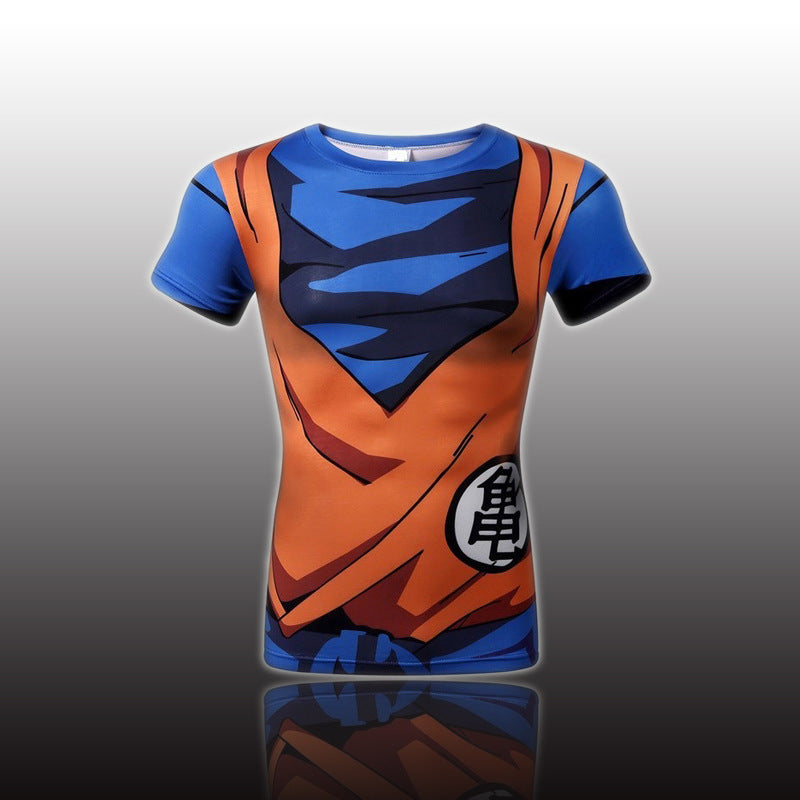 Men's Sports Fitness Anime 3D Short-sleeved T-shirt