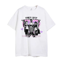 Unisex Letter Short-sleeved Loose T-shirt