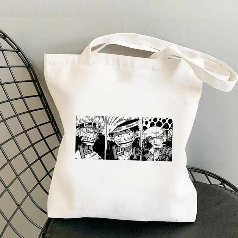 Wanted Luffy Printed Canvas Shoulder Bag