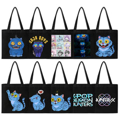 KPDH Logo Print Canvas Zipper Tote Bag