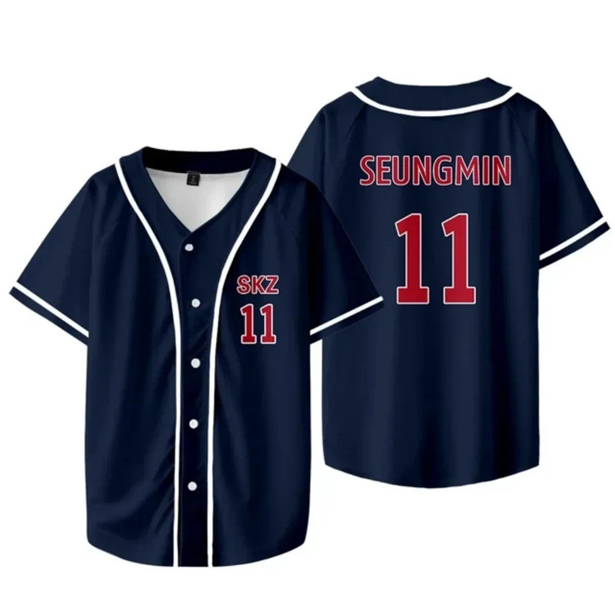 KPOP Digital Print Summer Thin Baseball Shirt