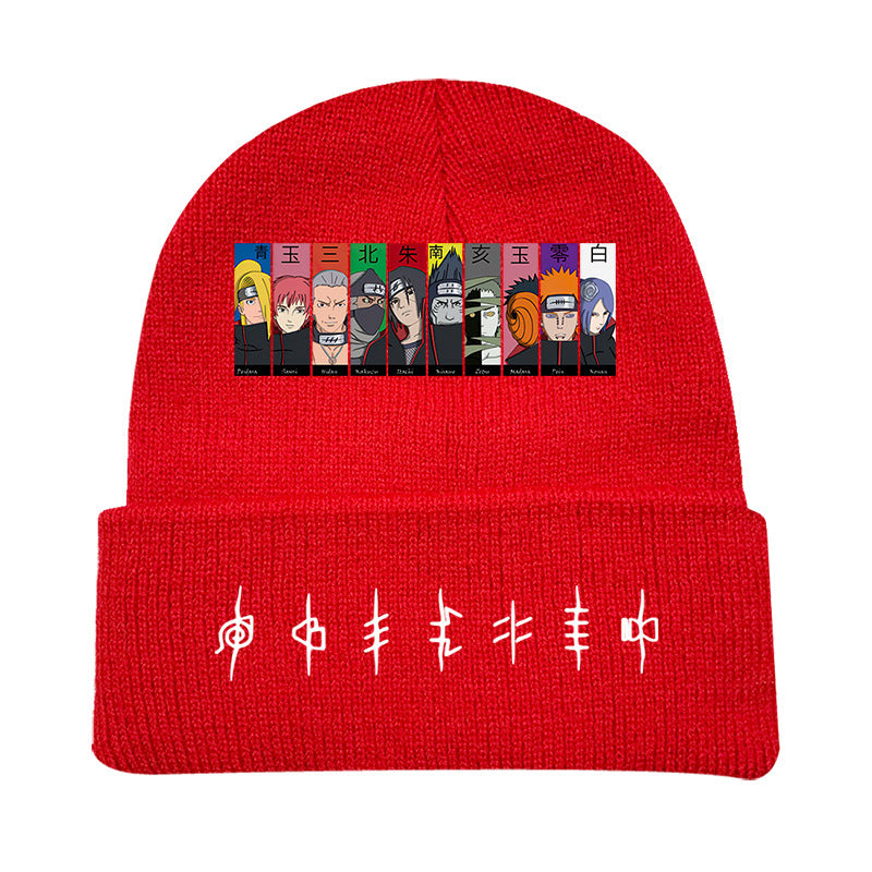 Versatile Anime Print Knitted Hat