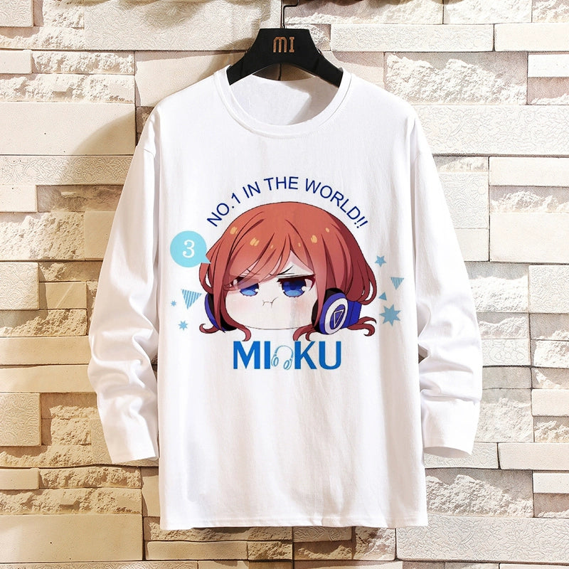Women's Anime Print Long-sleeved T-shirt
