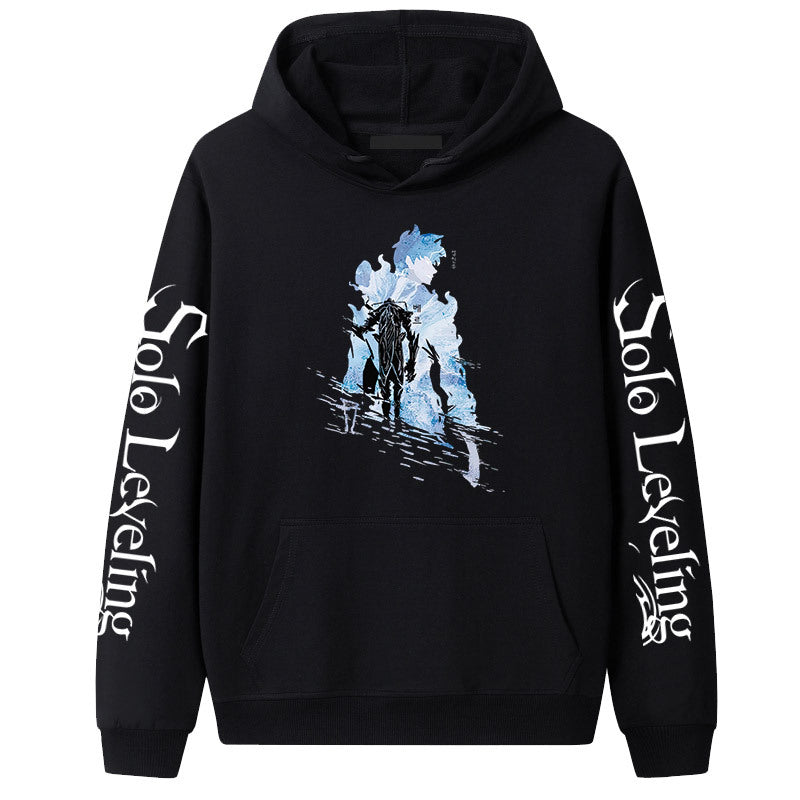 Unisex Anime Pattern Printed Pullover Hoodie