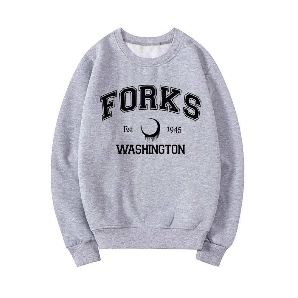 Women's Crew Neck Letter-printed Sweatshirt