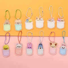 Skz Cartoon Acrylic Bead Chain Pendant Set