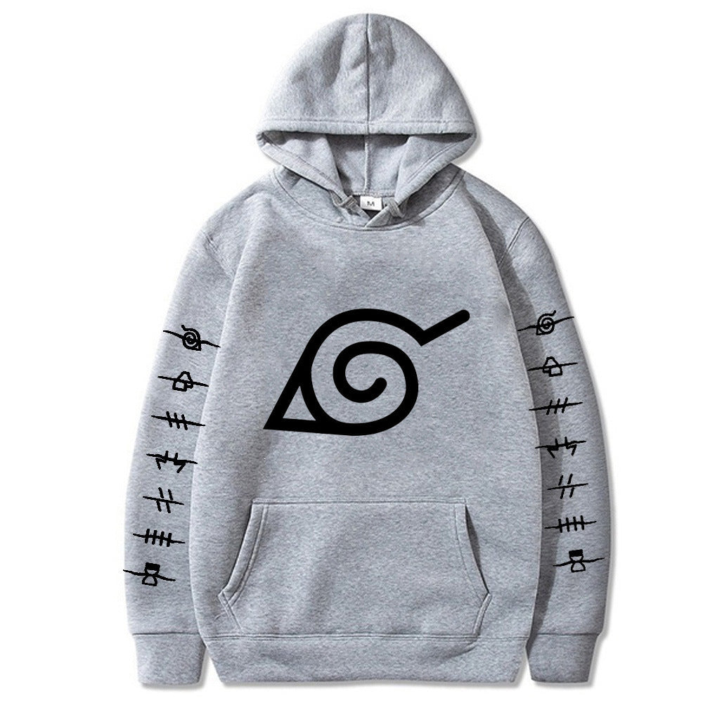 Trendy Anime Logo Printed Unisex Casual Hoodie