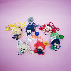 6 Cute Game Doll Bell PVC Keychain