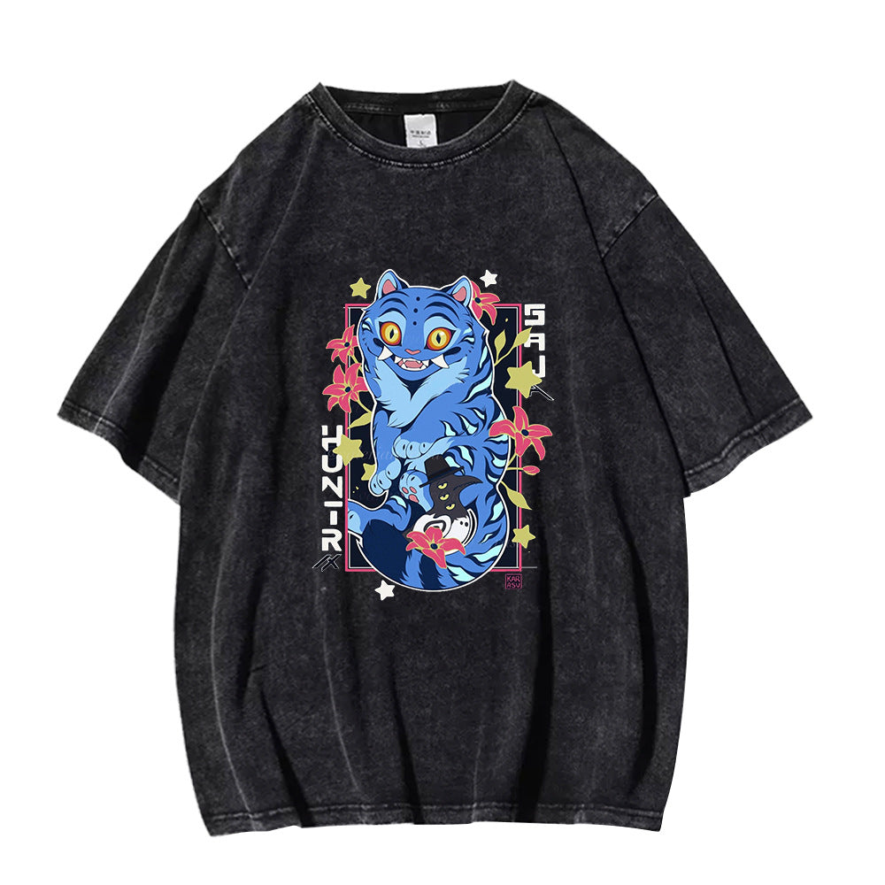 K-POP RUMI Printed Cotton Washed T-shirt