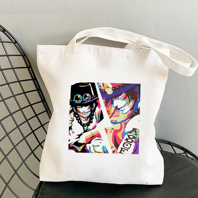 Wanted Luffy Printed Canvas Shoulder Bag