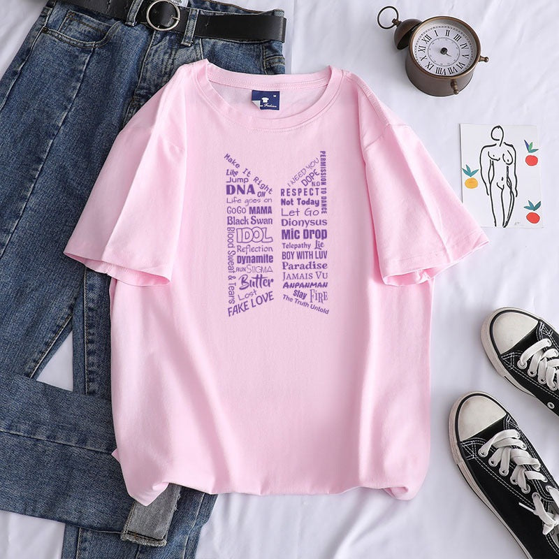 Chic Girls Kpop Logo Casual T-shirt